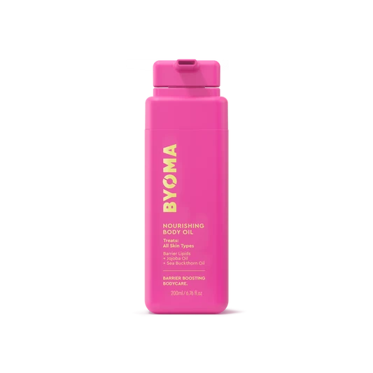 BYOMA NOURISHING BODY OIL sur fond blanc.