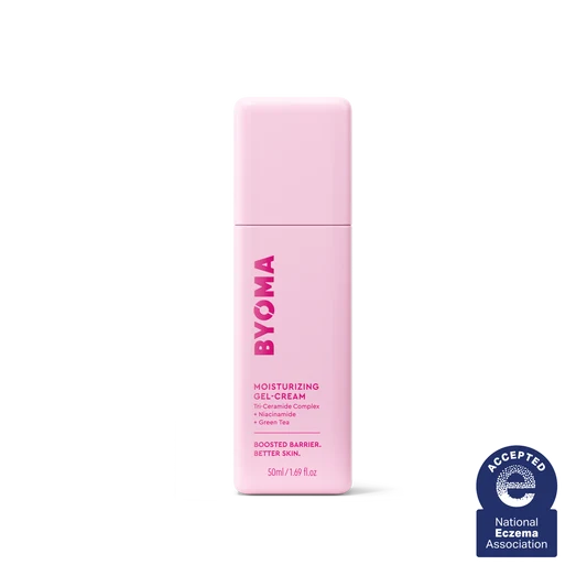 Un flacon de Byoma Moisturizing Gel-Cream.