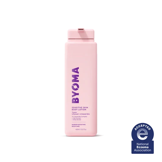 BYOMA SENSITIVE SKIN BODY LOTION sur un fond blanc.